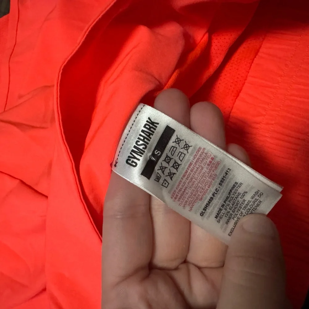 Gymshark Women's Pulse Mid Rise Shorts - in Coral - Picture 7 of 7